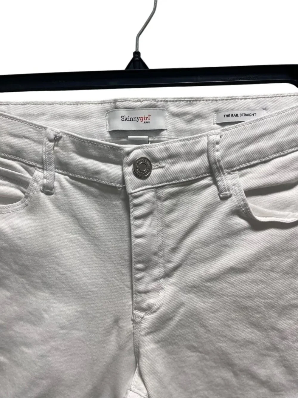 SkinnyGirl Jeans The Rail Straight Leg Ankle Jeans White Size 27 Beach Coastal